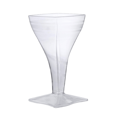 Fineline Tiny Square Wine Glass 2 oz. 6410-CL - 96/Case