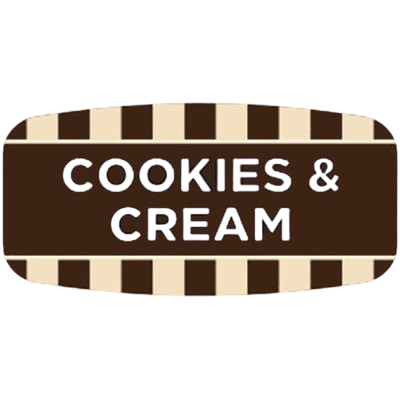 Mini Flavor Label Cookies & Cream - 1,000/Roll