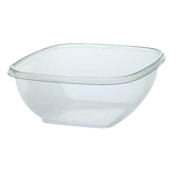 Sabert Clear PET Square Bowl 12 oz. 15012B500 - 500/Case