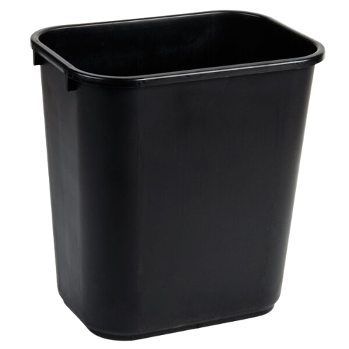 Waste Basket Black 28-1/4 qt.