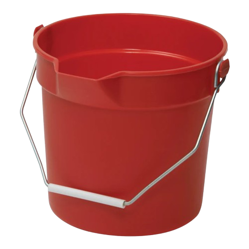 Winco Utility Pail Red With Pour Spout 10 Qt.