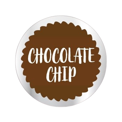 Flavor Label Chocolate Chip Flavor 1" Circle - 1,000/Roll