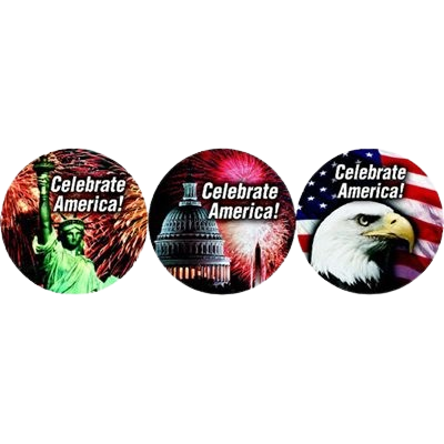 Seasonal Label Celebrate America! 3 Images - 500/Roll