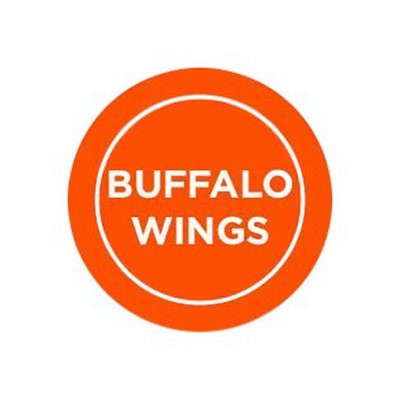 Label Buffalo Wings Icon - 1000/Roll