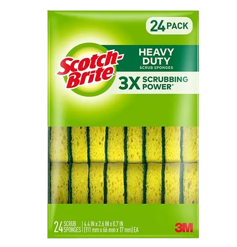 Scotch-Brite Heavy Duty Scrub Sponges Individually Wrapped 24 ct.