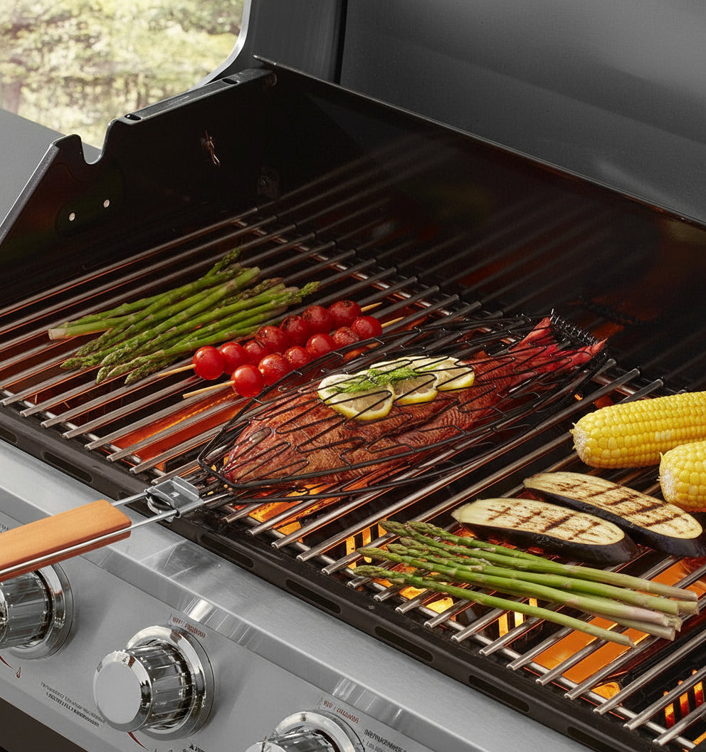 Chef Master Mr. Bar-B-Q® Fish Basket 24-4/5"L x 5-4/5"W 06630Y