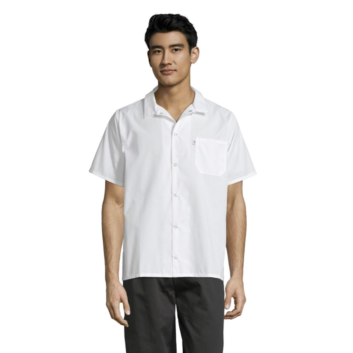 Uncommon Threads Snap Utility Shirt Medium White Unisex 65/35 Poly/Cotton Poplin
