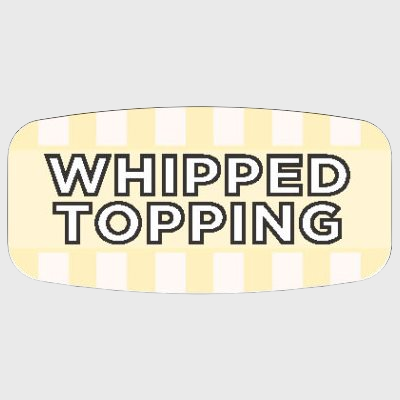 Mini Flavor Label Whipped Topping - 1,000/Roll