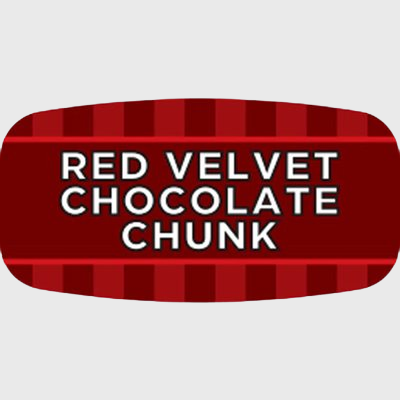 Mini Flavor Label Red Velvet Chocolate Chunk - 1,000/Roll