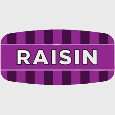 Mini Flavor Label Raisin - 1,000/Roll