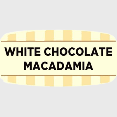 Mini Flavor Label White Chocolate Macadamia - 1,000/Roll