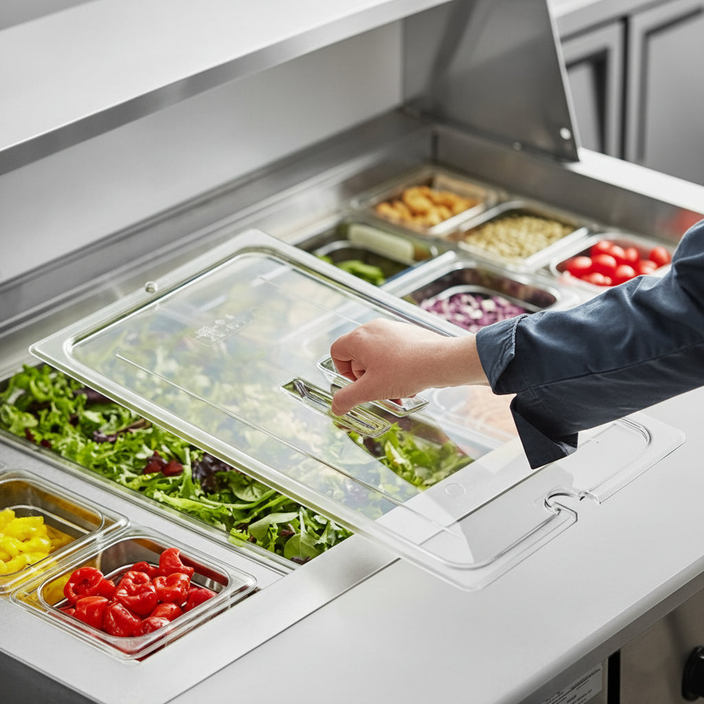 Cambro Camwear Poly Food Pan Cover Notched Full Size 10WCHN135