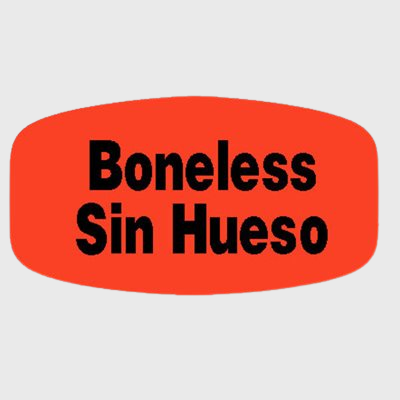 Spanish Label Boneless / Sin Hueso - 1,000/Roll