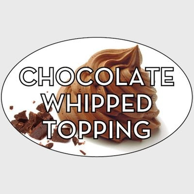 Standard Flavor Label Chocolate Whipped Topping - 500/Roll