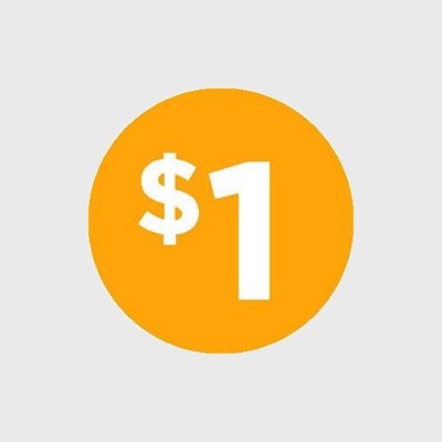 Coupon And Discount Label $1 Icon - 1,000/Roll
