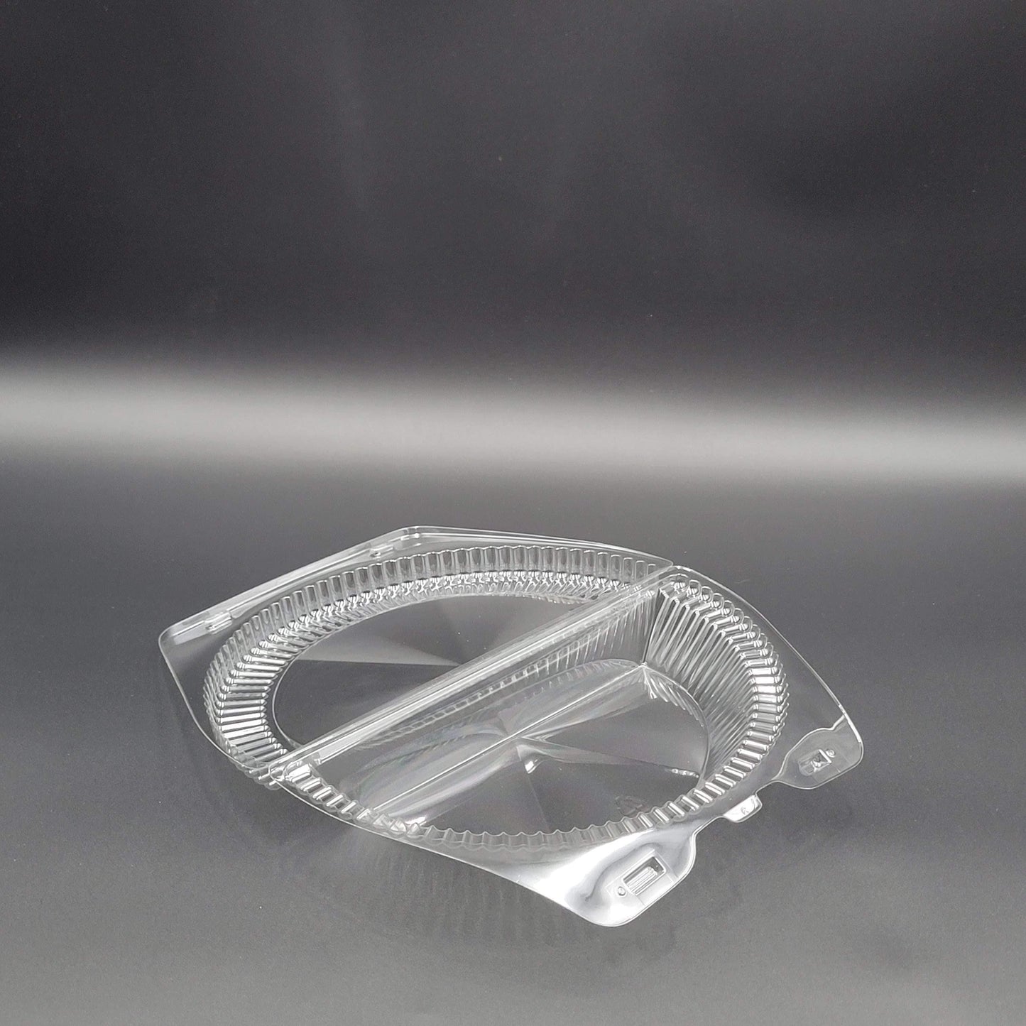 Inline Plastics Clear Hinged Half Pie Container 10" SLP210 - 200/Case