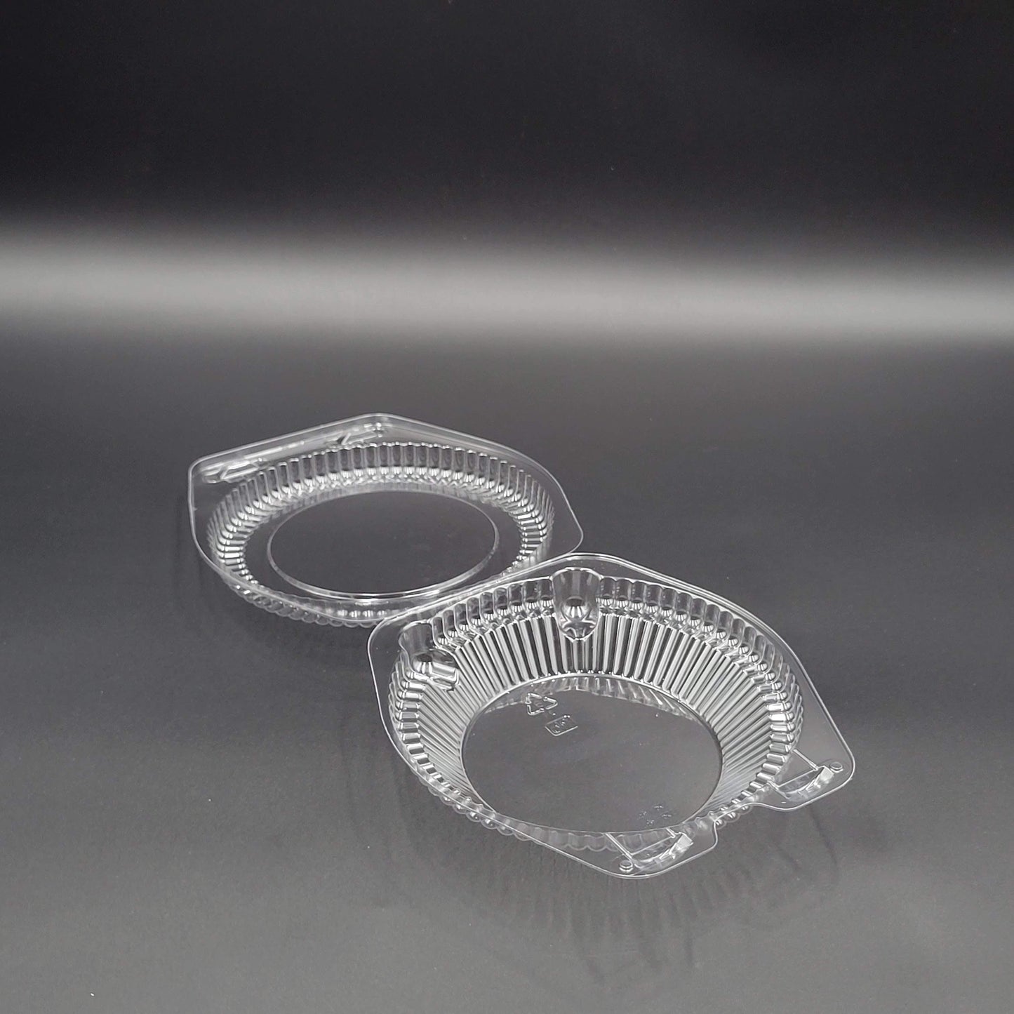 DFI Clear Shallow Hinged Pie Container 6" LBH-601 - 350/Case