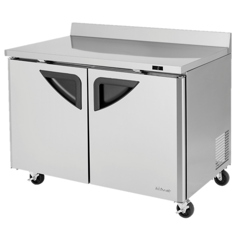 superior-equipment-supply - Turbo Air - Turbo Air Two-Section 48.25" Wide Stainless Steel Super Deluxe Worktop Freezer