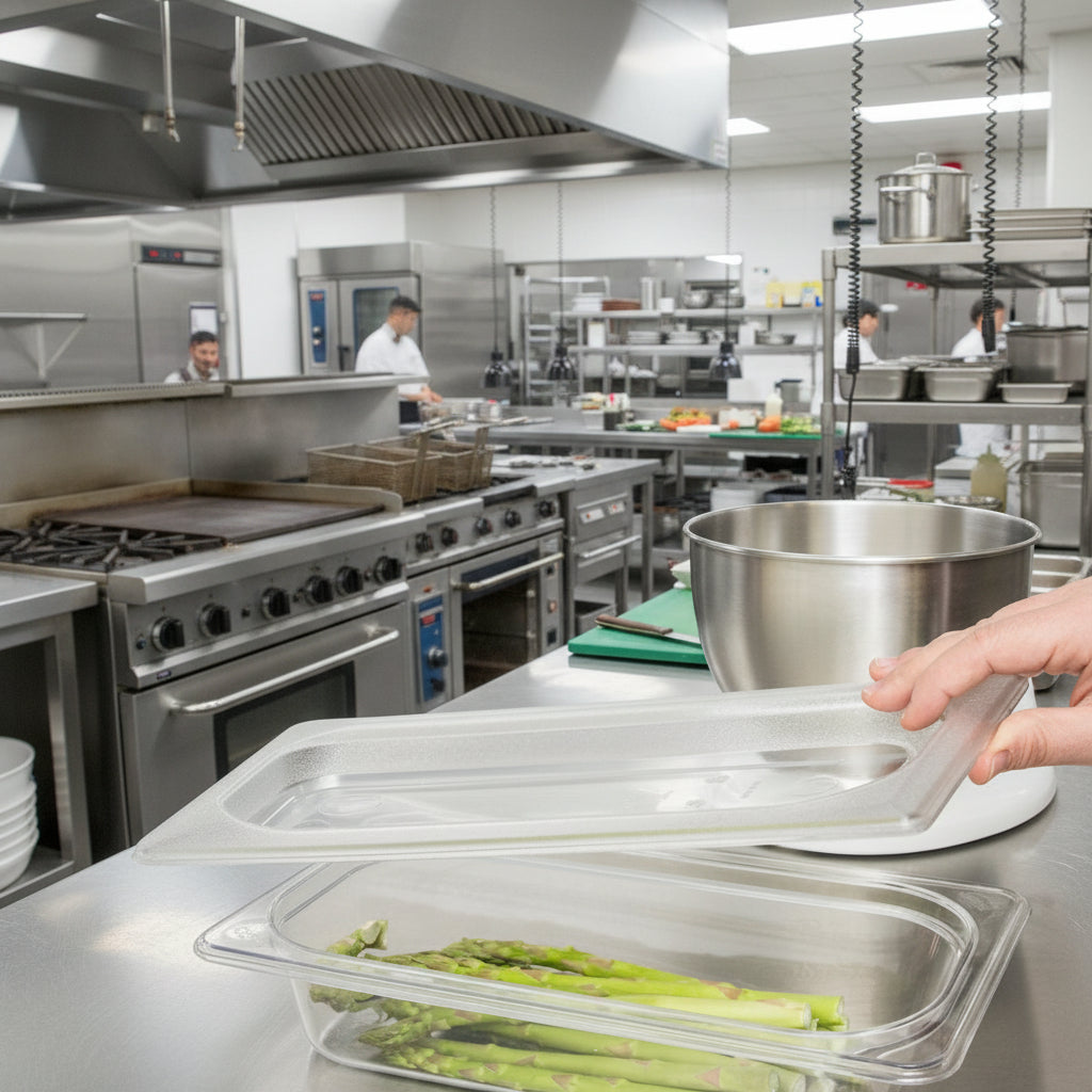 Cambro Camwear Poly Pan Cover Clear 1/2 Size Long 20LPCWC135