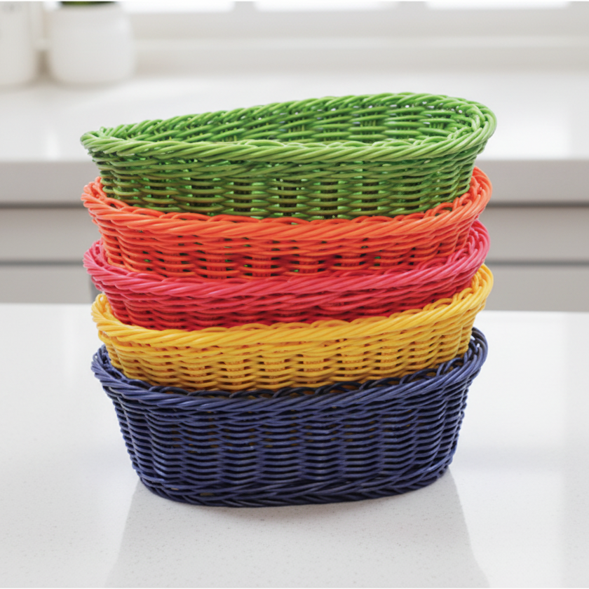 superior-equipment-supply - Tablecraft Products Co - Tablecraft Ridal Assorted Color Collection Oval Baskets