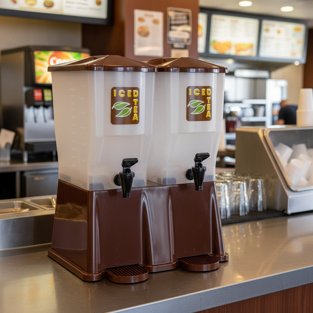superior-equipment-supply - Tablecraft Products Co - Tablecraft Slimline Beverage Dispenser Two 3 Gallon Reservoirs