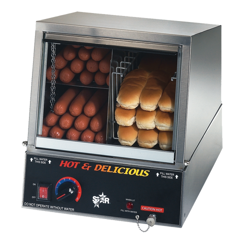 superior-equipment-supply - Star Manufacturimg - Star Hot Dog Steamer with Juice Tray 170 Hot Dog Capacity 18 Buns