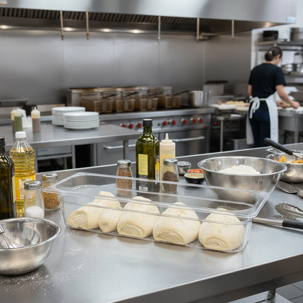 Cambro Camwear Poly Food Pan Clear 1/2 Size Long 2.5" D 22LPCW135