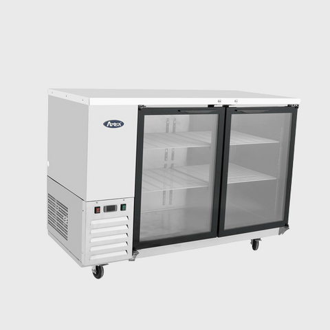 Atosa Stainless Two Glass Door Refrigerated Back Bar Cooler 48"W
