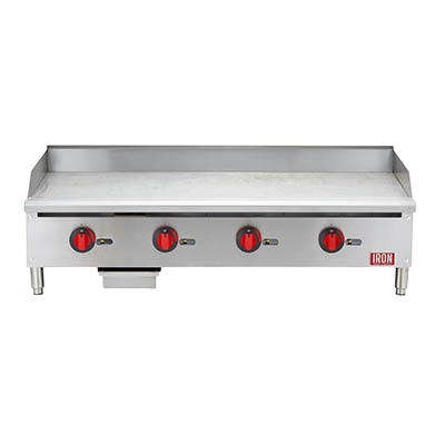 Iron Range Stainless Steel Natural Gas Countertop Griddle 48"W