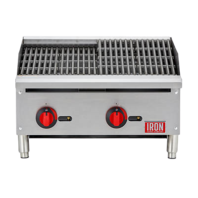 Iron Range Stainless Steel Natural Gas Radiant Charbroiler 24" W