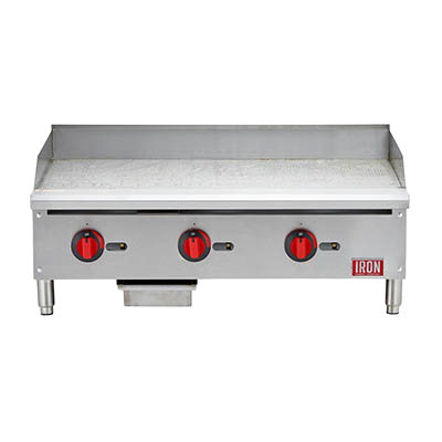Iron Range Stainless Steel Natural Gas Countertop Commercial Griddle 36" W