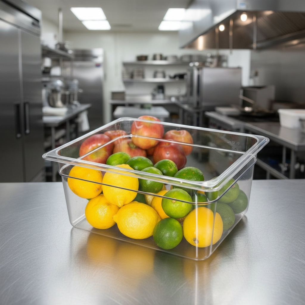 Cambro Camwear Polycarbonate Food Pan 1/2 Size 6" D 26CW135