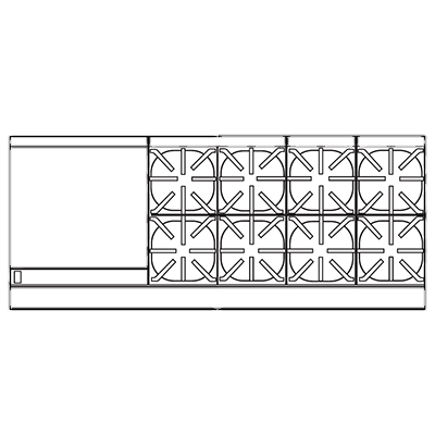 superior-equipment-supply - Imperial - Imperial Stainless Steel Eight Burner & Griddle 72" Wide Gas Restaurant Range