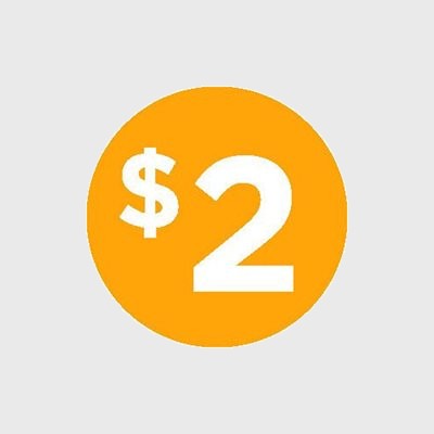 Coupon And Discount Label $2 Icon - 1,000/Roll