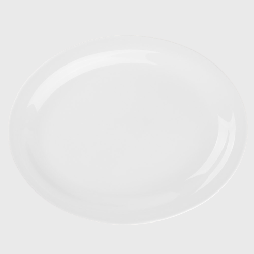 Yanco Narrow Rim Platter Bright White 11.5" MA-13