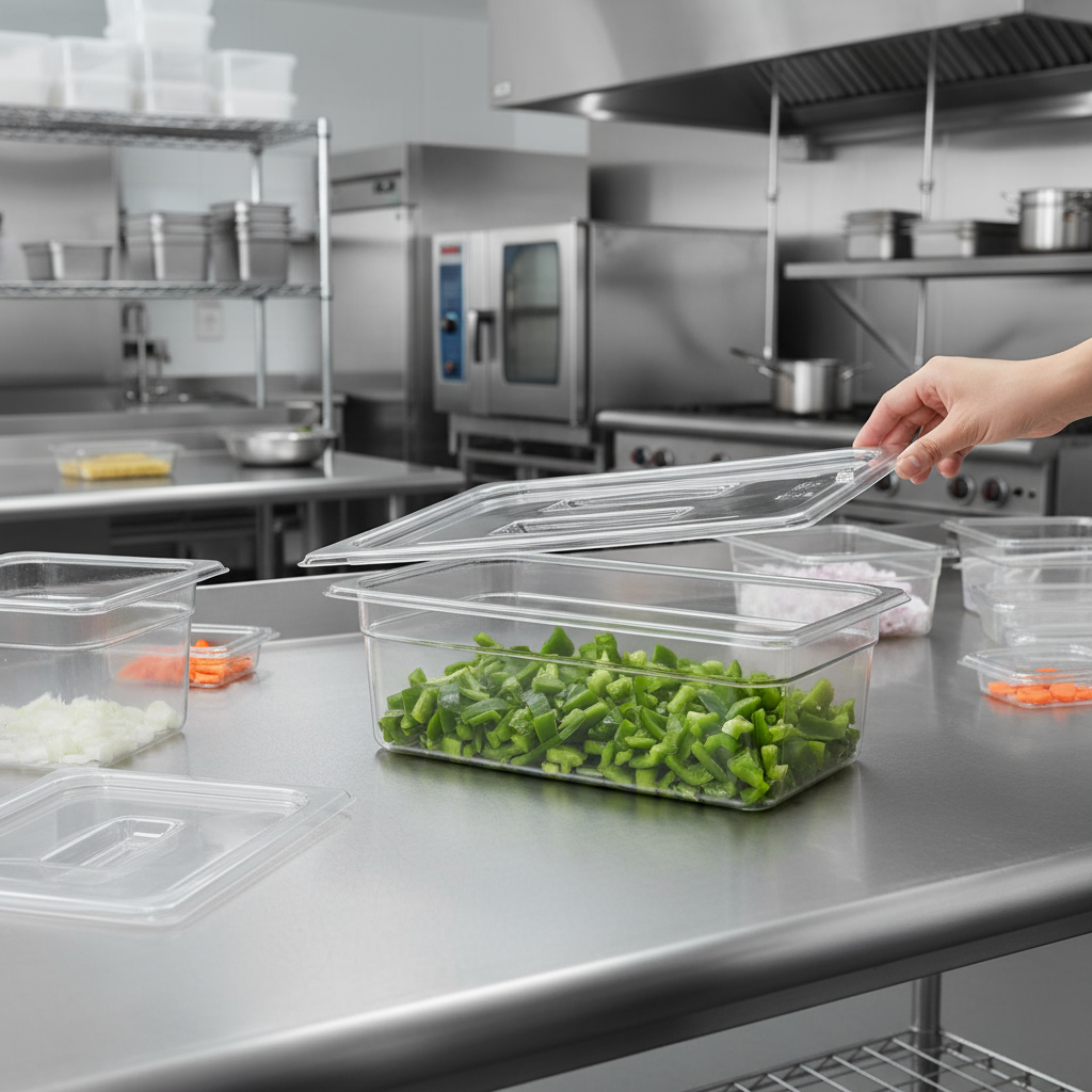 Cambro Camwear Poly Food Pan Cover Solid 1/3 Size 30CWCH135