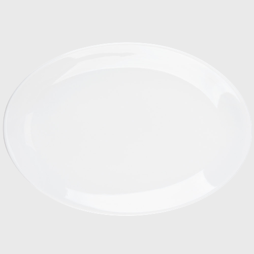 Yanco Rolled Edge Platter Bright White 11.75" AC-812