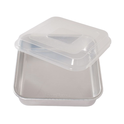 Nordic Ware 9" x 9" Square Cake Pan with Lid Silver Aluminum 45803