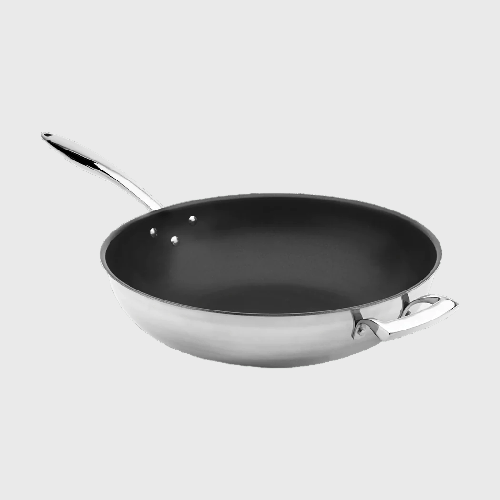 Browne Thermalloy® Tri-Ply Stainless Steel Non-Stick Wok 5 Qt. 5724102