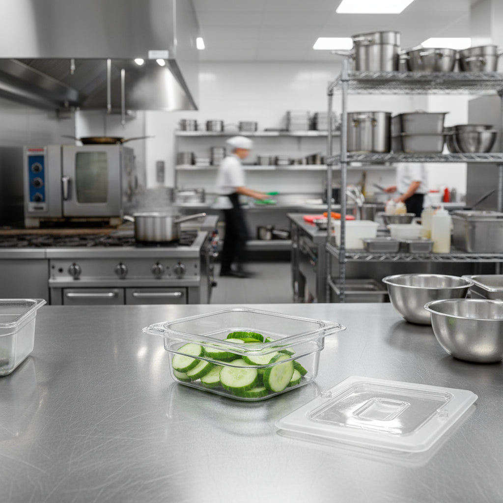 Camwear Polycarbonate Food Pan 1/6 Size 2.5" D 62CW135