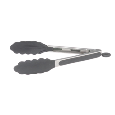 Utility Tongs with Locking Clip & Silicone Tips 0.6 mm Stainless Steel 9"
