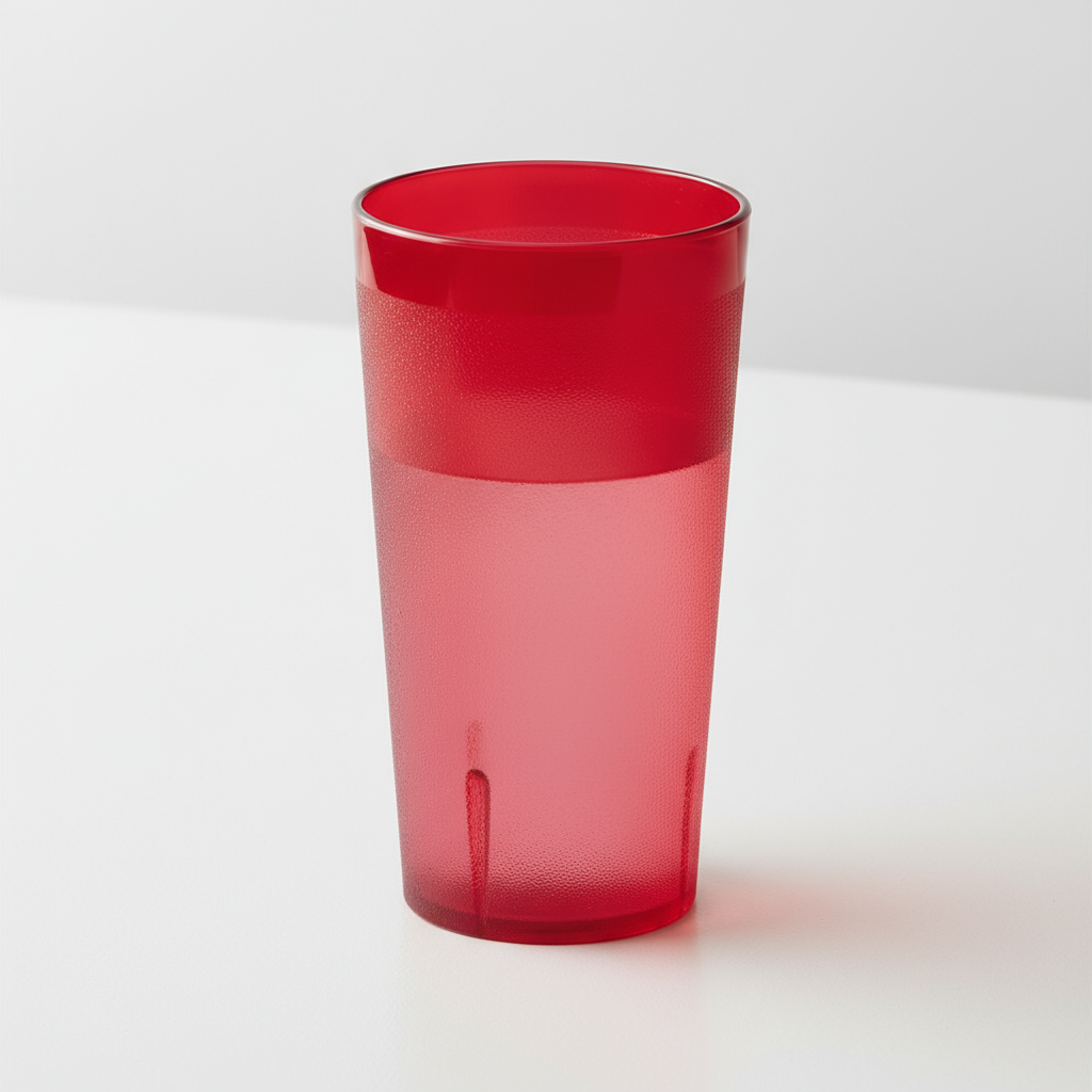 Winco Pebbled Tumbler Plastic Red 5 oz. PTP-05R