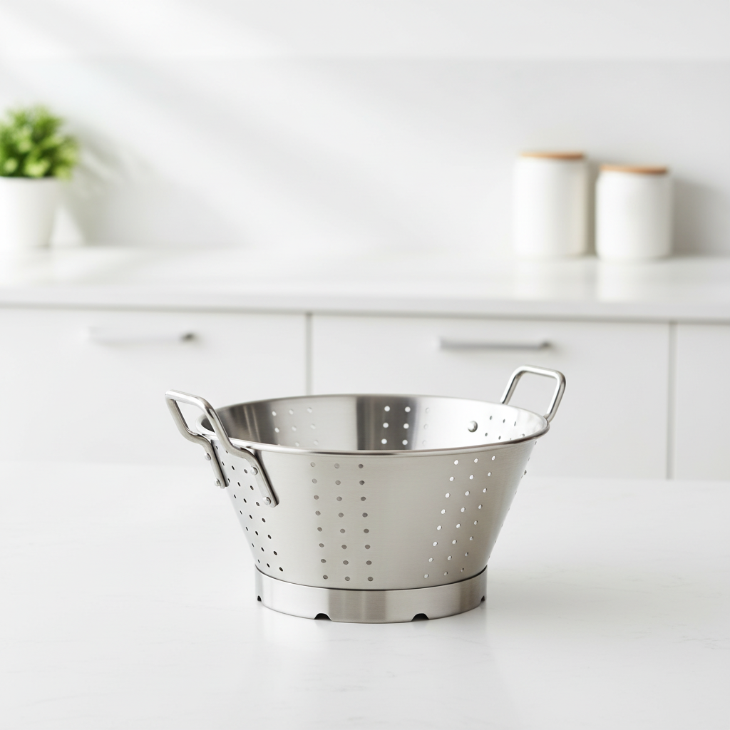 Winco Heavy Duty Stainless Steel Round Colander 16 Qt. SLO-16