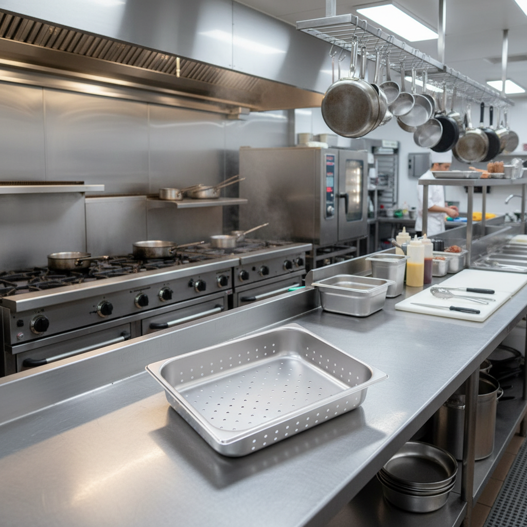 Winco Perforated Steam Table Pan 1/2 Size 2.5" Deep SPHP2