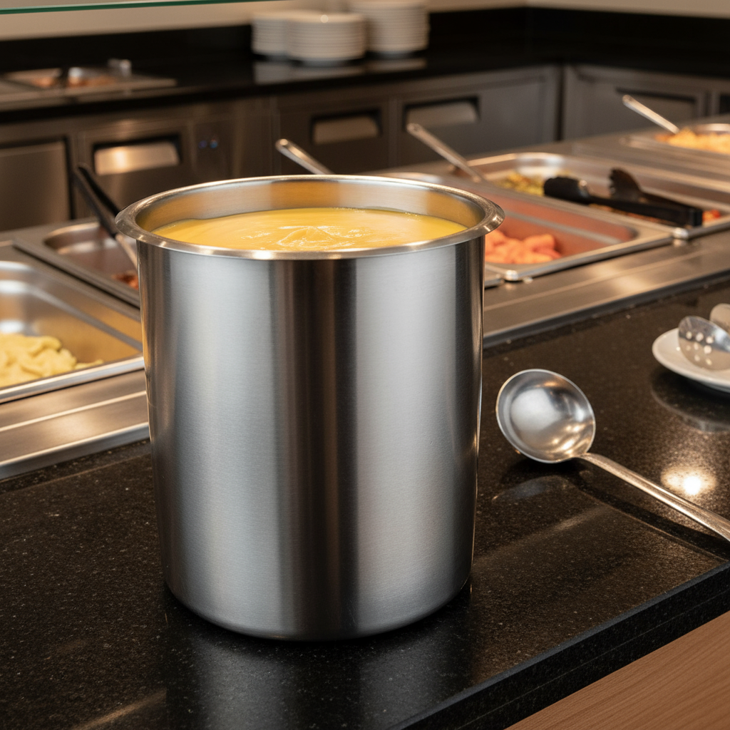 Winco Bain Marie Pot Stainless Steel 4.25 Qt. BAM-4.25