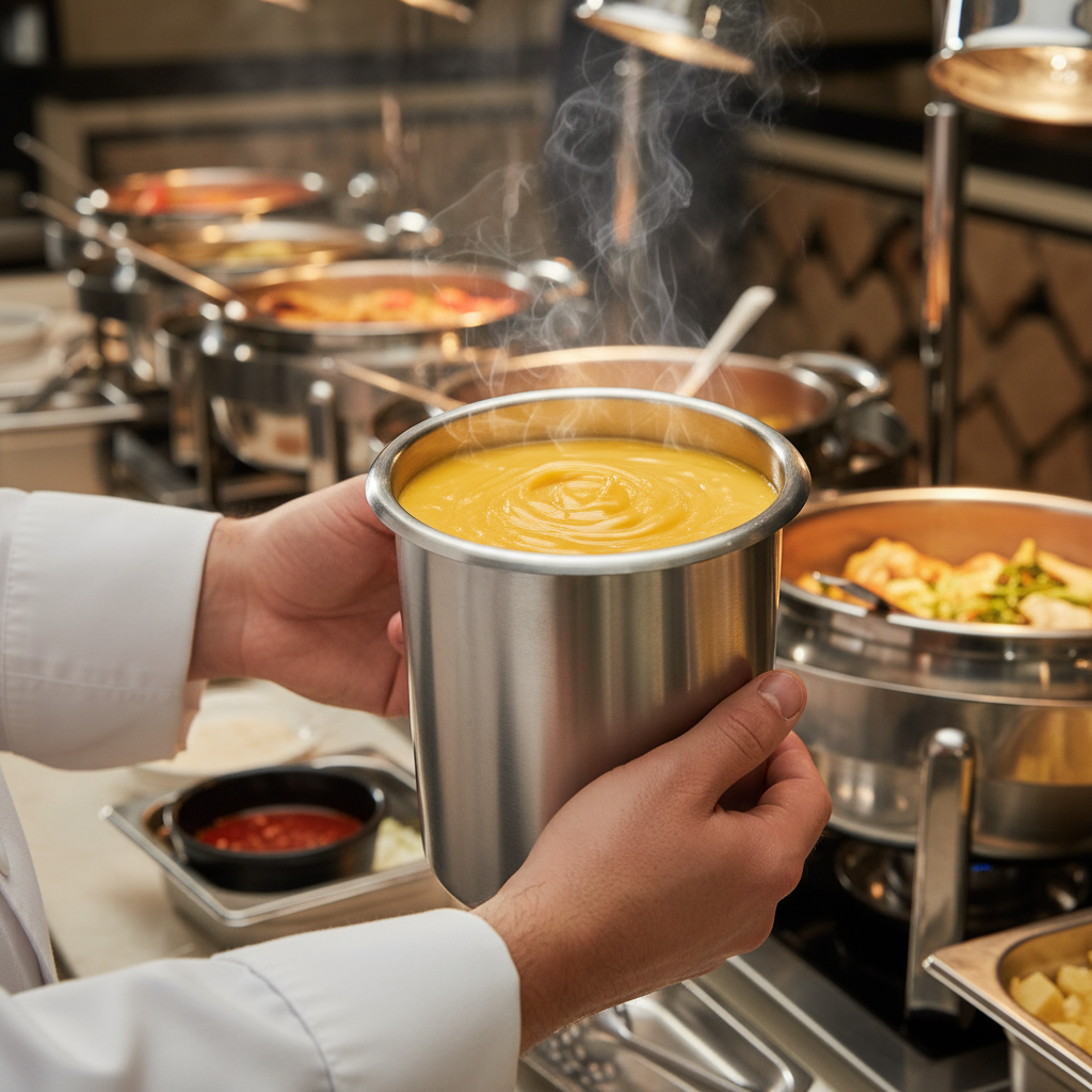 Winco Bain Marie Pot Stainless Steel 6 Qt. BAM-6