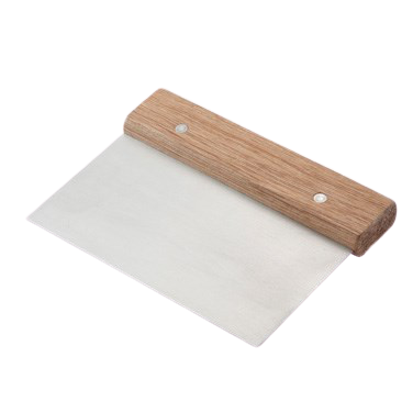 Browne Dough Scraper 4" x 6"  Stainless Steel Blade w/ Wood Handle 574264