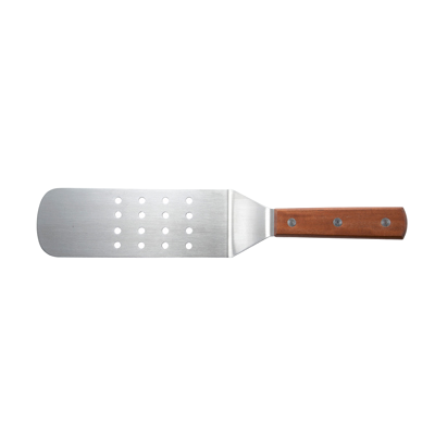 Browne Flexible Turner Perforated Stainless Steel with Hardwood Handle 14.5" 574314P