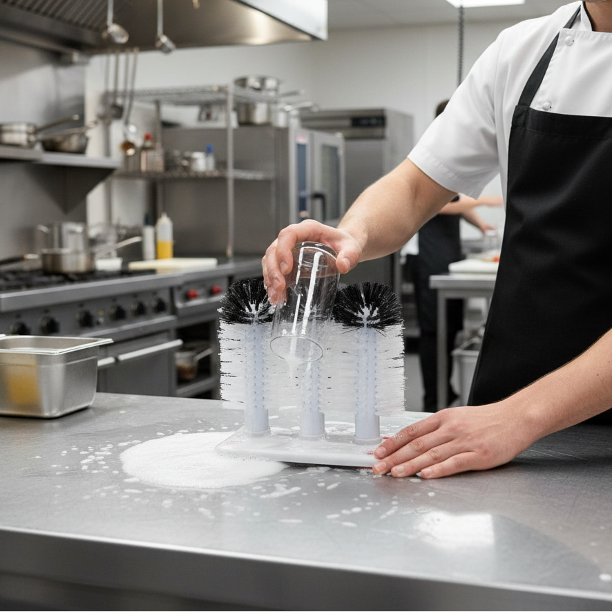 Winco Glass Washer Brush Plastic (3) Brushes GWB-3