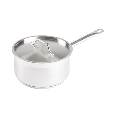 Premium Induction Sauce Pan with Cover 3-1/2 qt. Tri-Ply Heavy Duty 18/8 Stainless Steel 8" Diameter x 4-1/4" Height